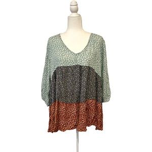 Oddi Colorblock Blouse - 2XL